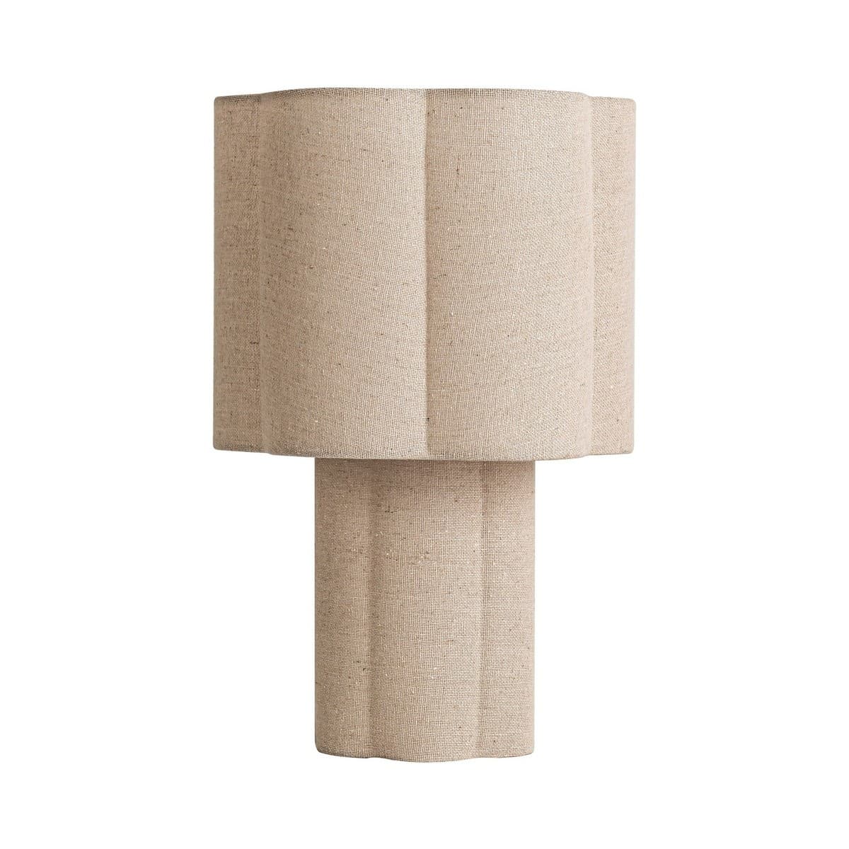 Astrid 1 Light Small Scalloped Table Lamp in Natural Linen-img-1