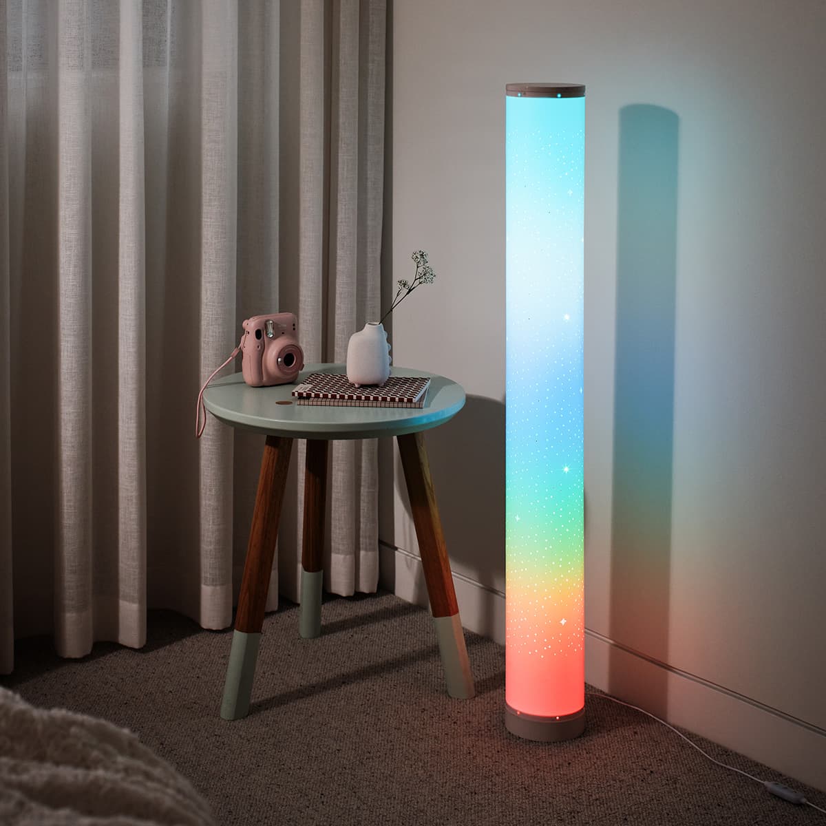 Galaxy RGB LED Floor Lamp in White-img-3