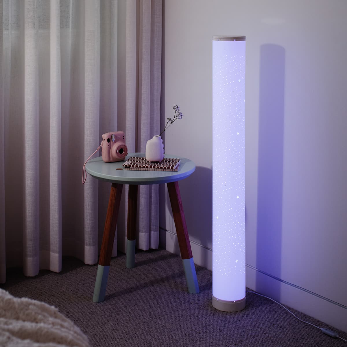Galaxy RGB LED Floor Lamp in White-img-5