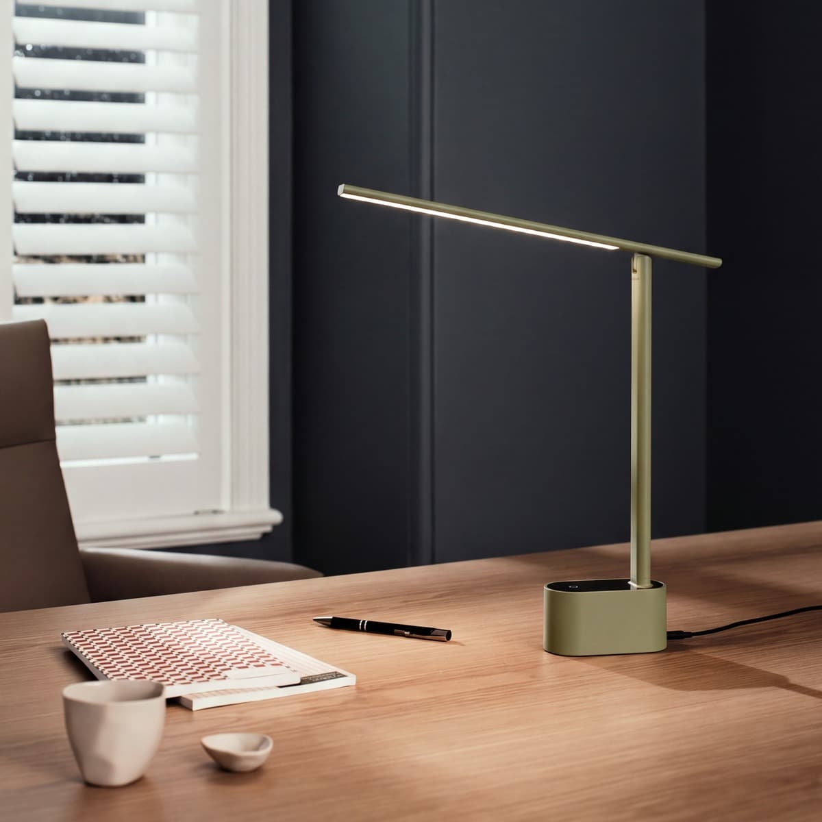 Aston LED Touch Table Lamp in Olive-img-2