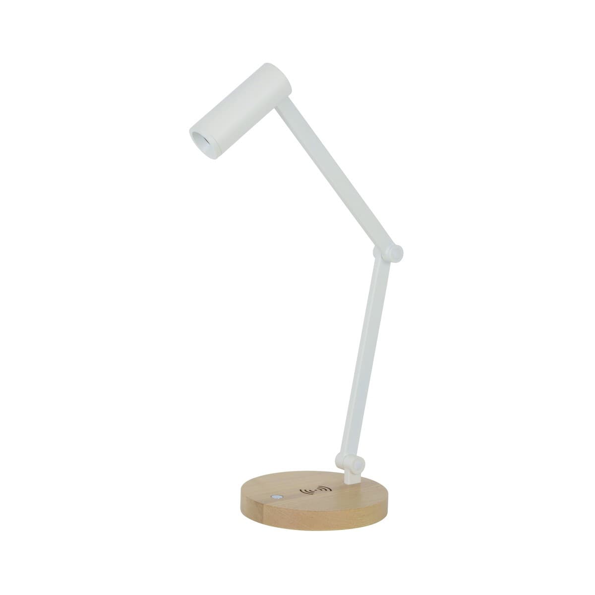 LEDlux Connor LED Table Lamp with Wireless Phone Charger in White-img-1