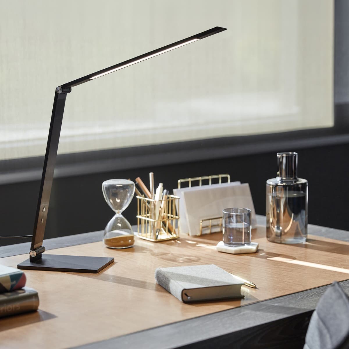 LEDlux Terrence LED Black Dimmable Colourshift Table Lamp