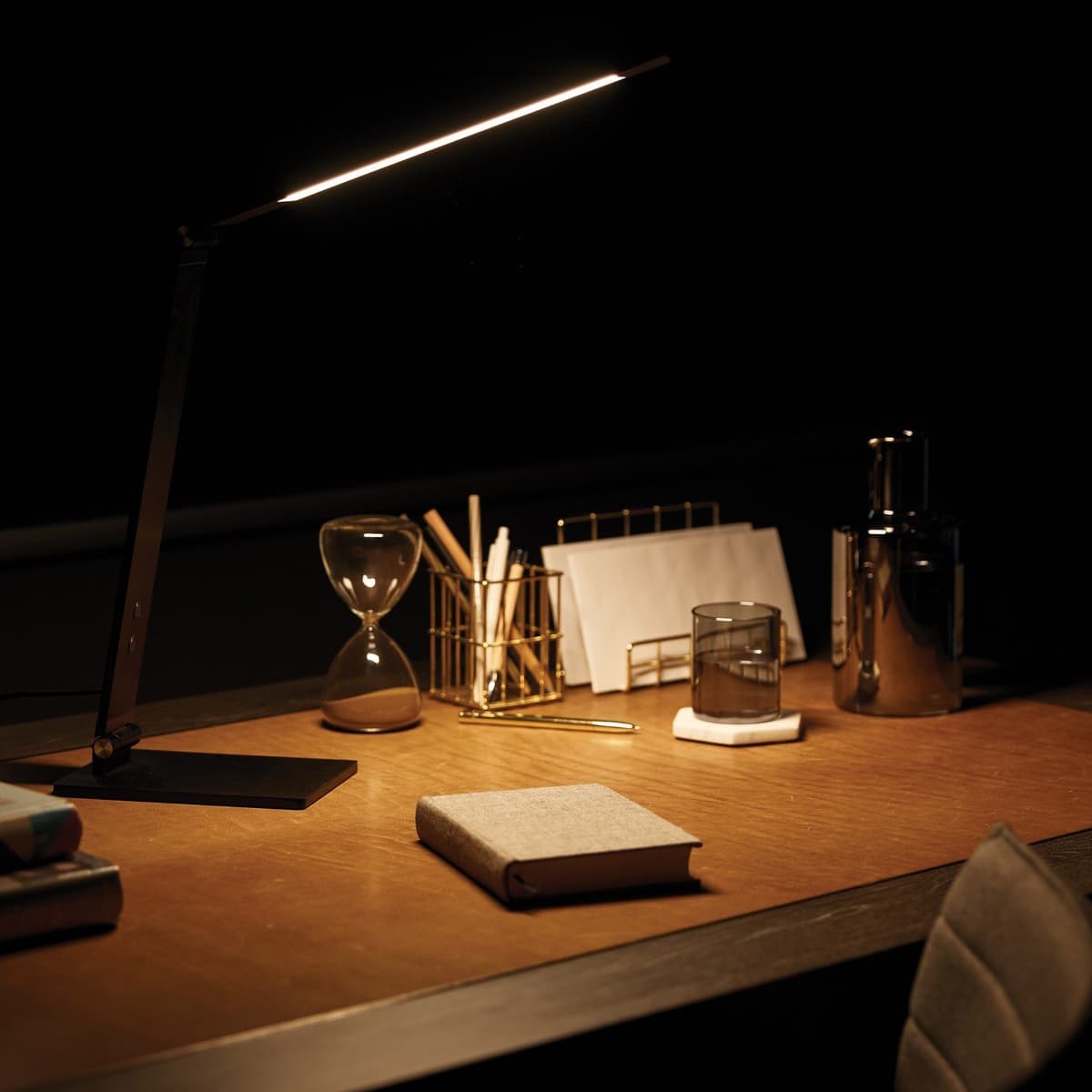 LEDlux Terrence LED Black Dimmable Colourshift Table Lamp