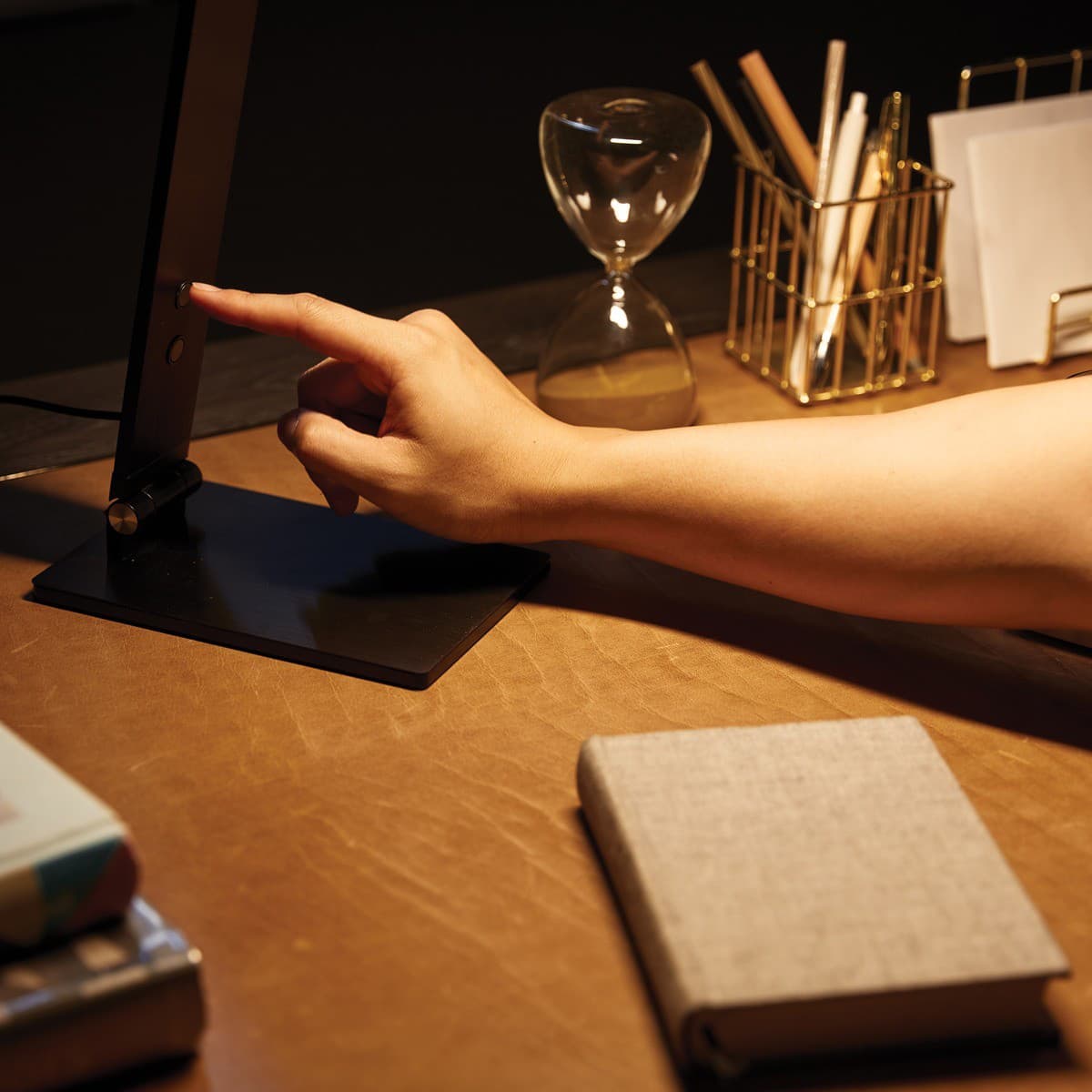 LEDlux Terrence LED Black Dimmable Colourshift Table Lamp