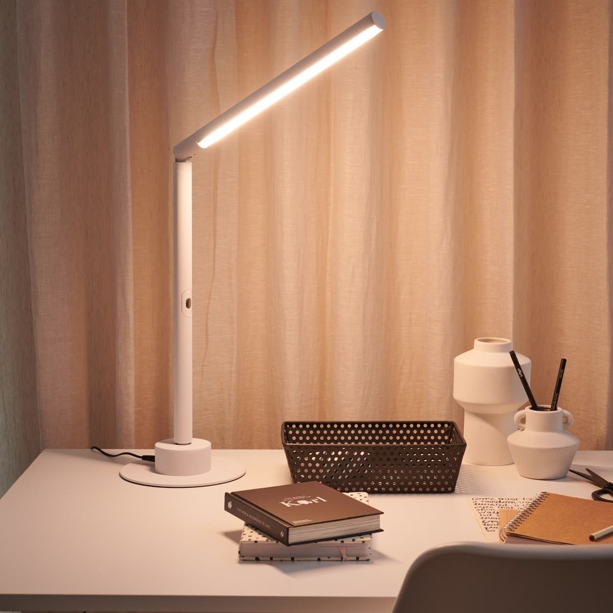 Lucci Connect Beam LED Smart Table Lamp in White-img-4