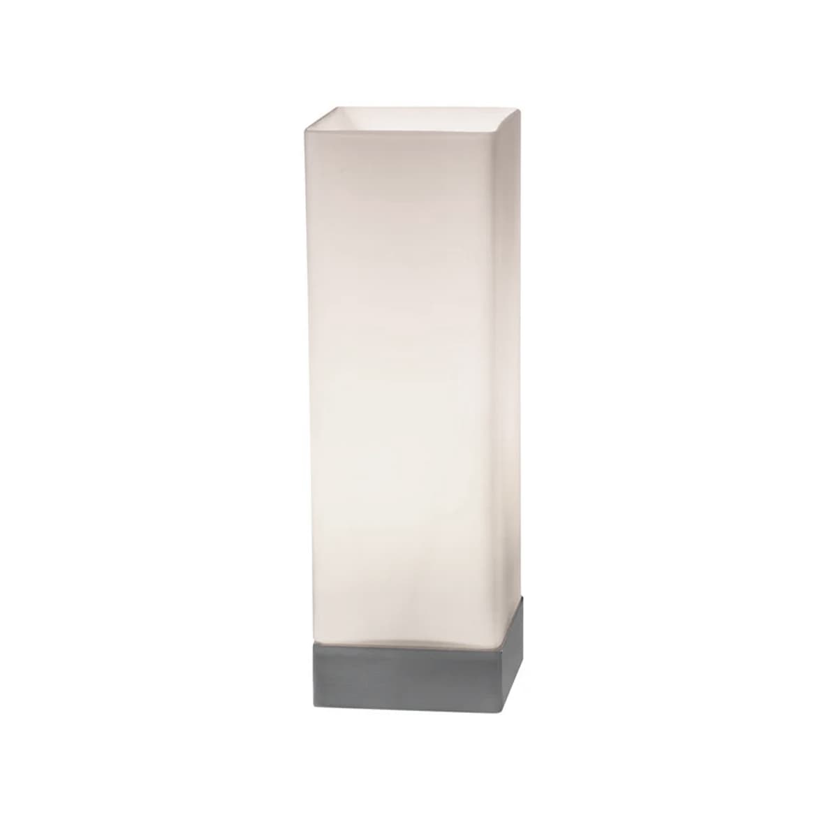 Rectangle Touch Lamp with Brushed Chrome Base and Opal Rectangle Glass-img-1