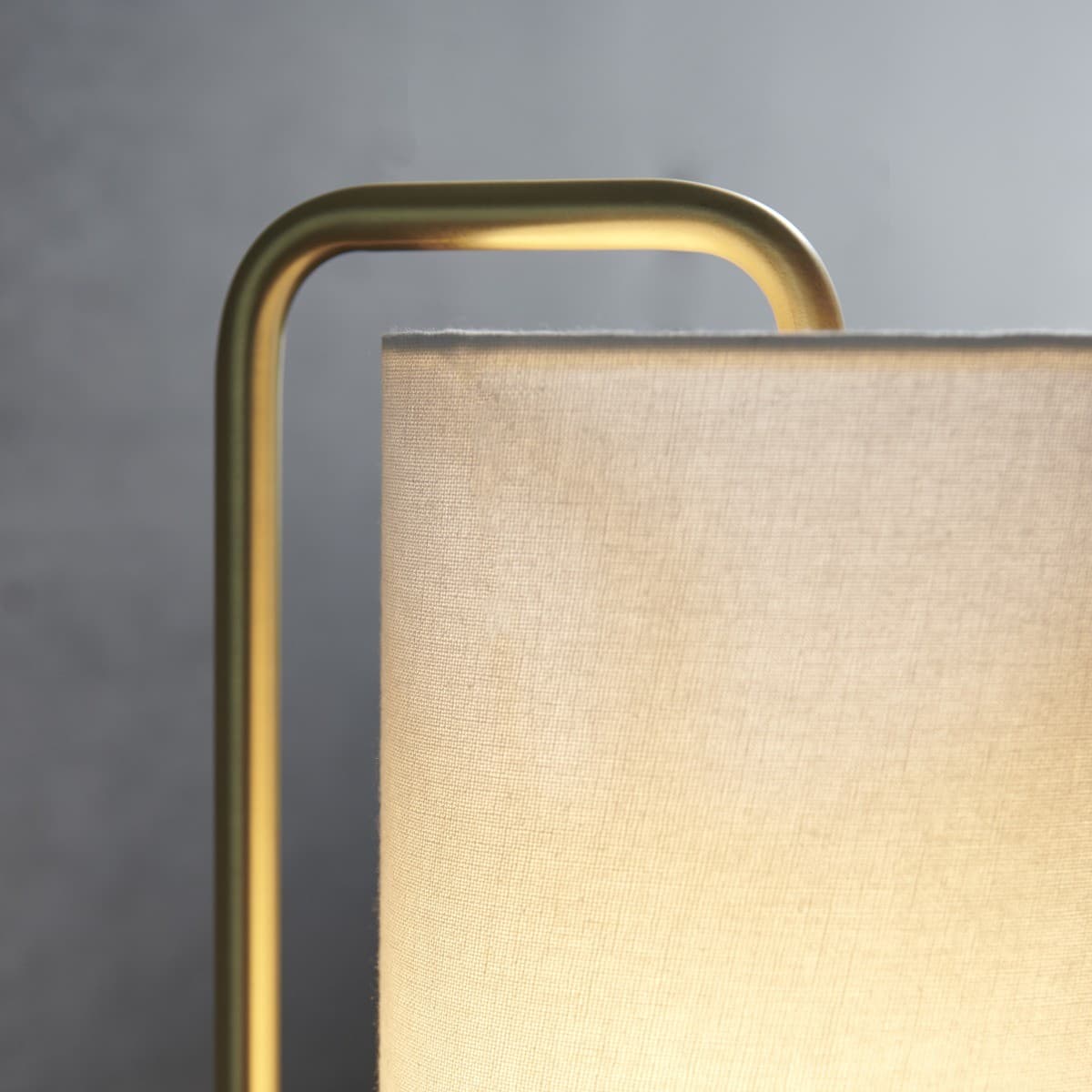 Astley 1 Light Table Lamp in Brass with Marble Base and White Linen Shade-img-5