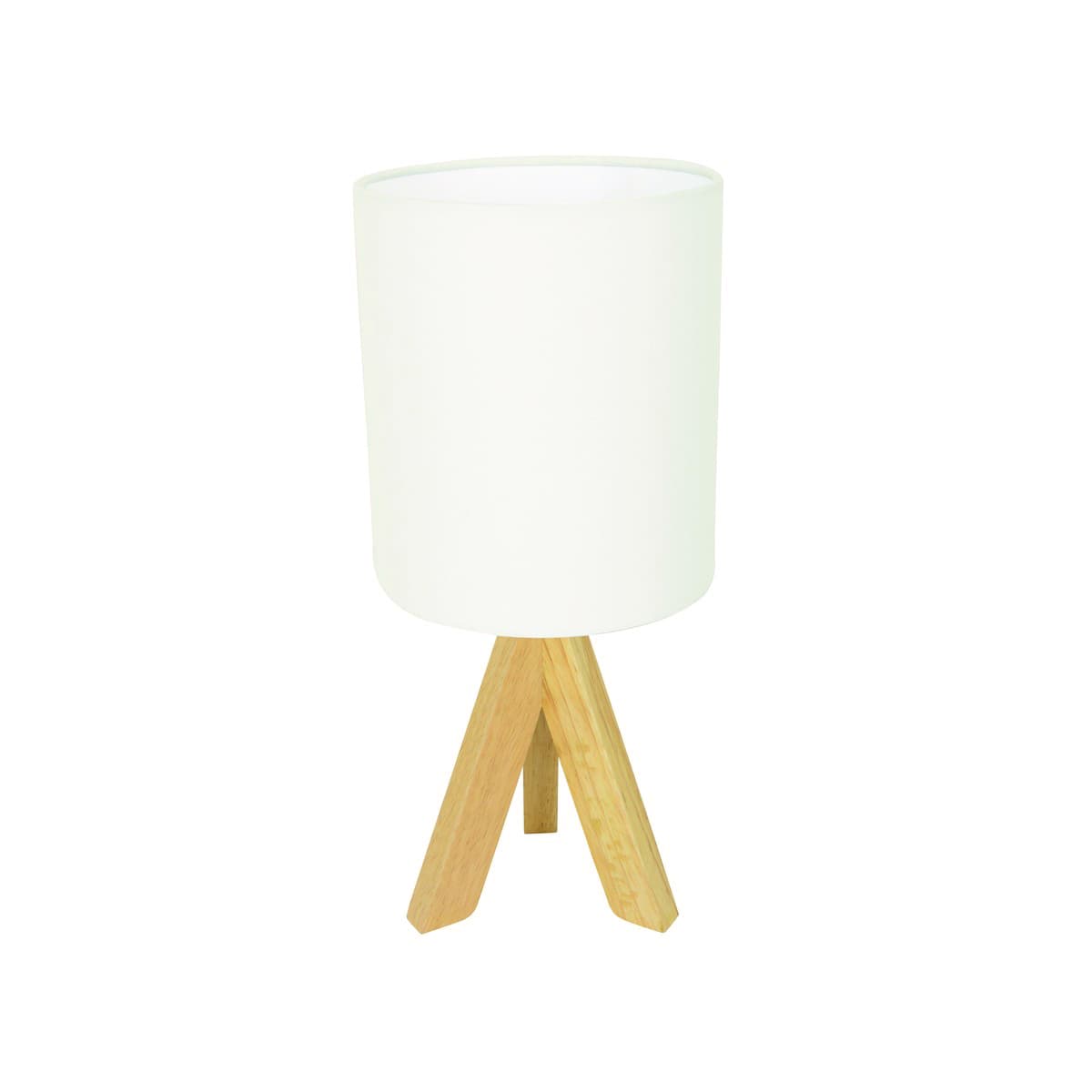 Oslo 1 Light Table Lamp in Oak/White-img-1