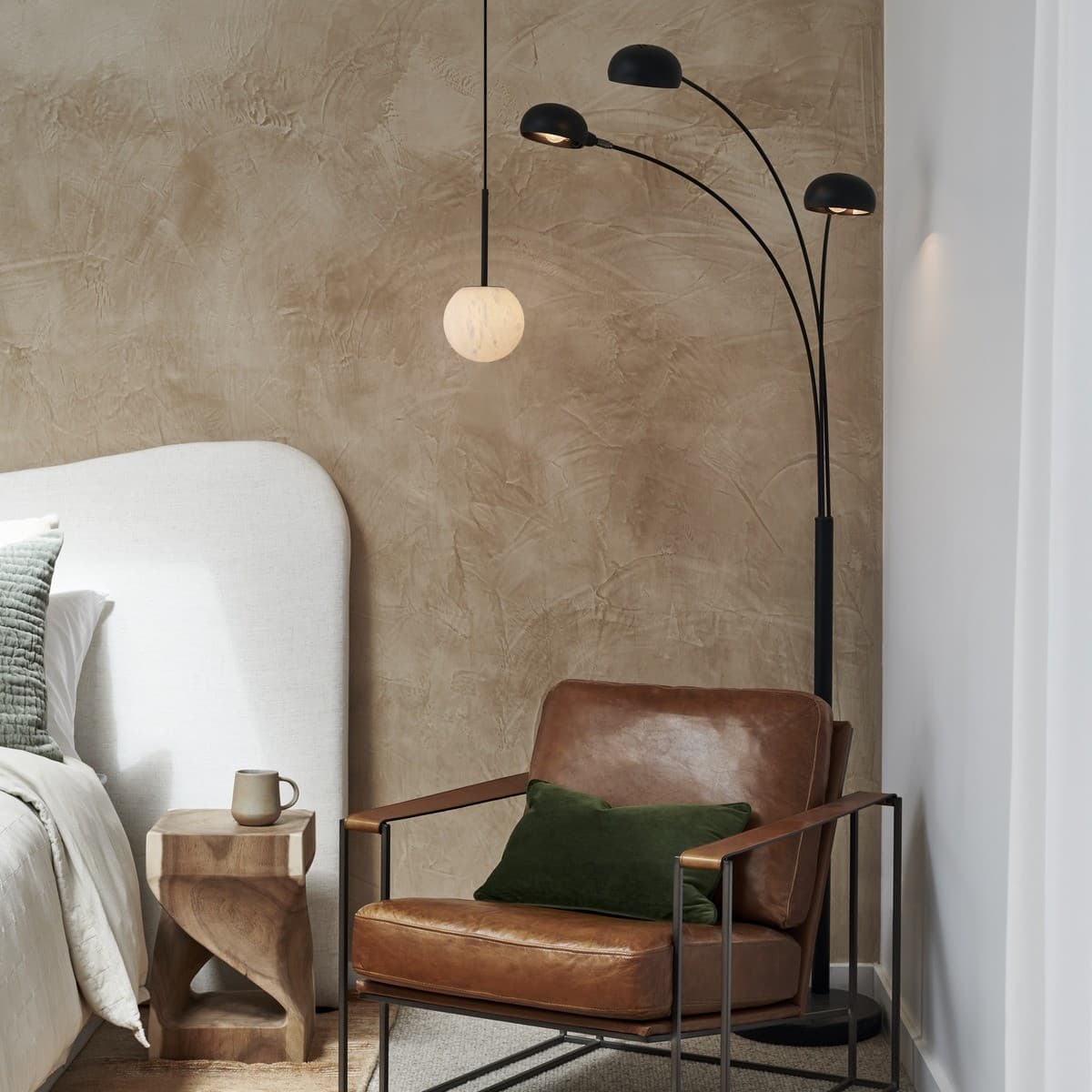 Centaur 3 Light Floor Lamp in Black-img-2
