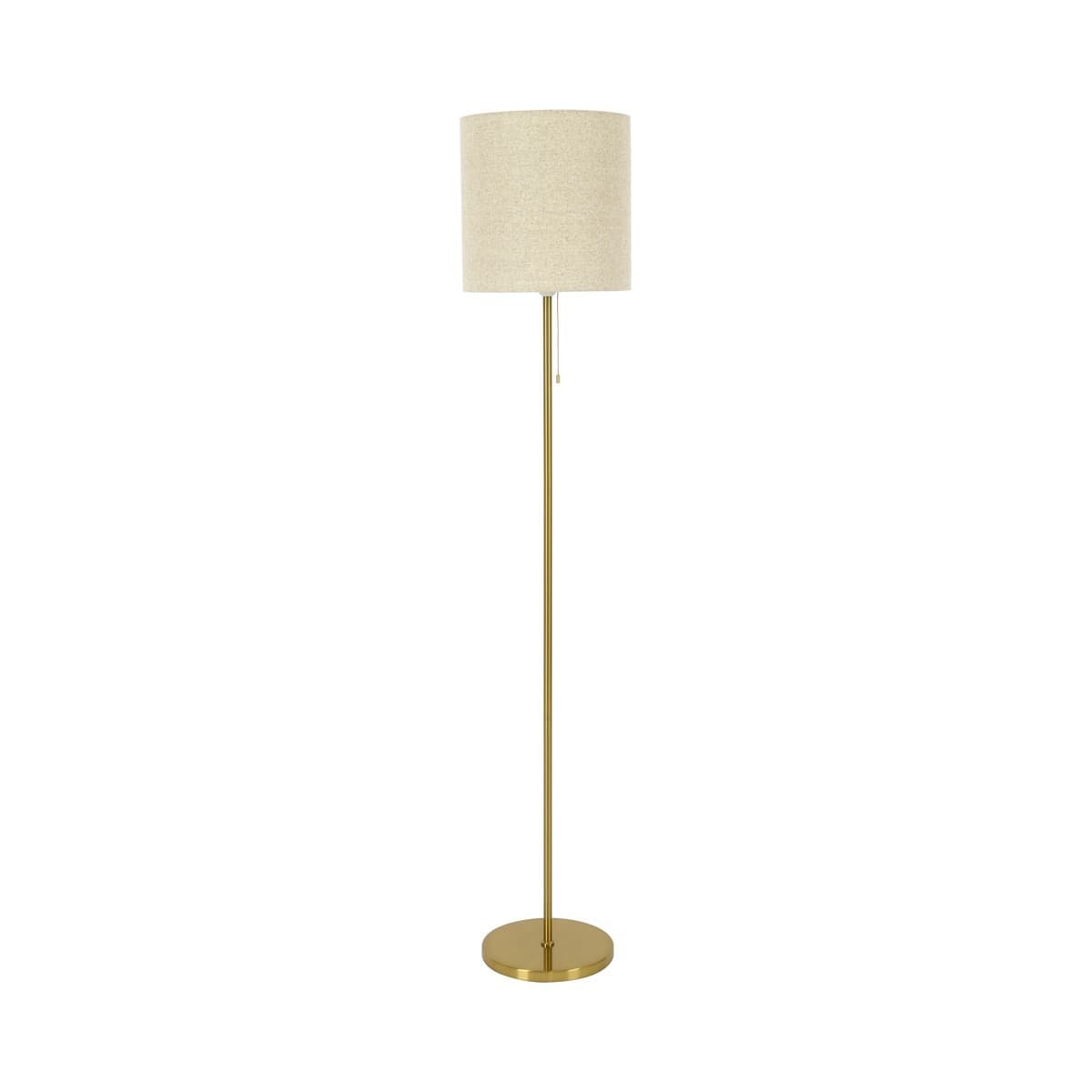 Bree Floor Lamp in Aged Brass with Natural Shade-img-1