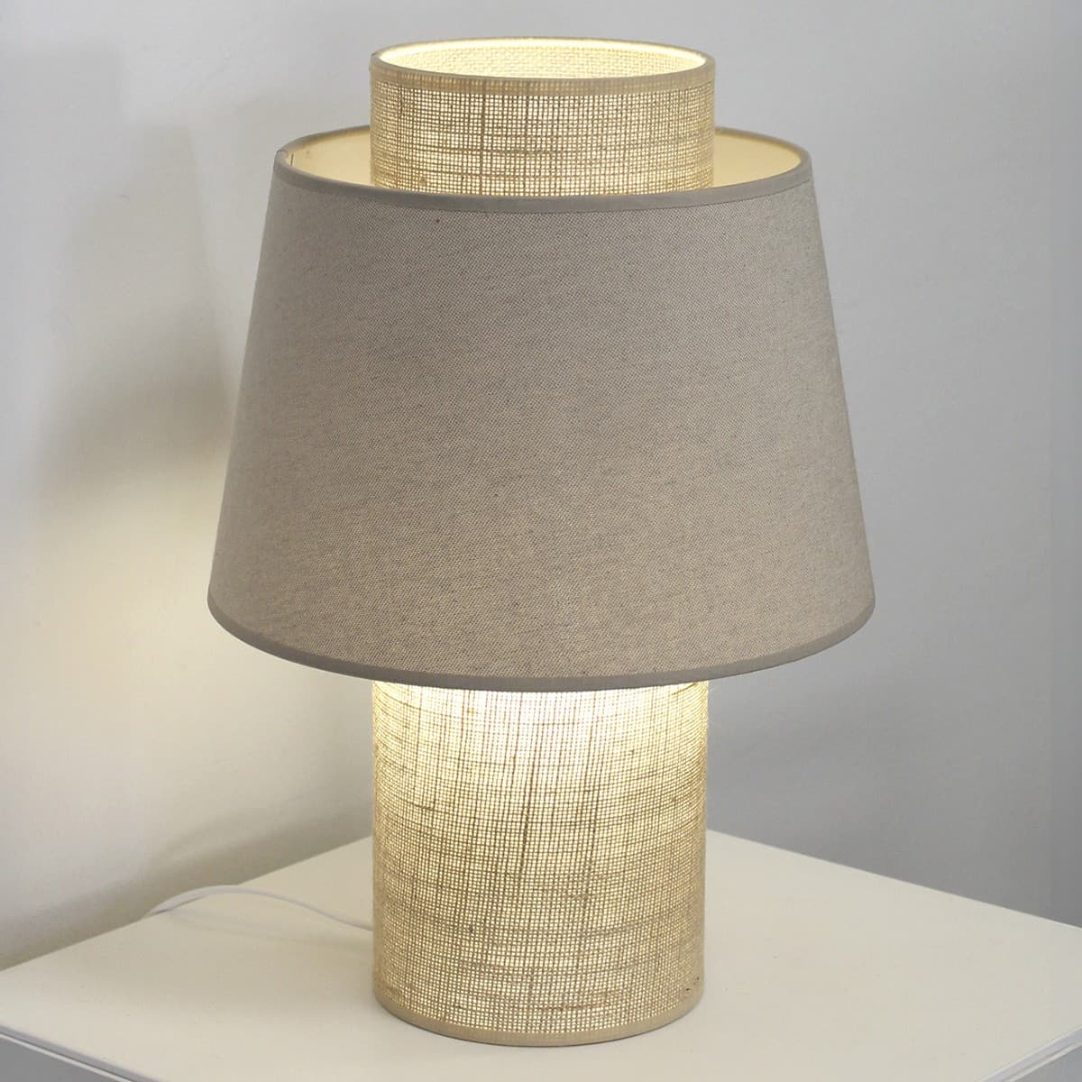 Calido 1 Light Table Lamp in Natural Linen-img-3