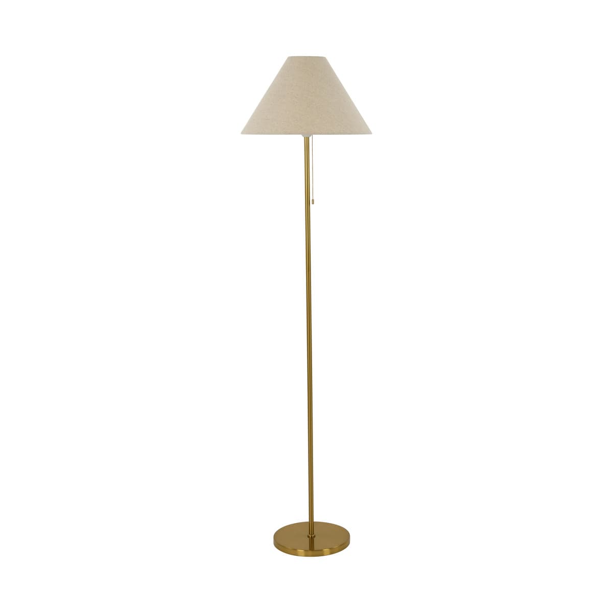 Bree II Floor Lamp in Aged Brass with Natural Shade-img-1