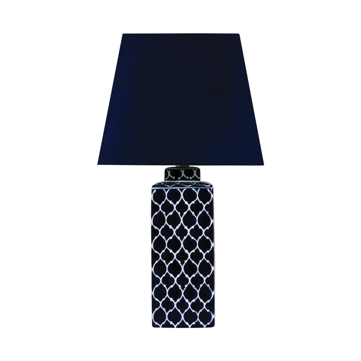 Madras 1 Light Square Table Lamp in Blue-img-1