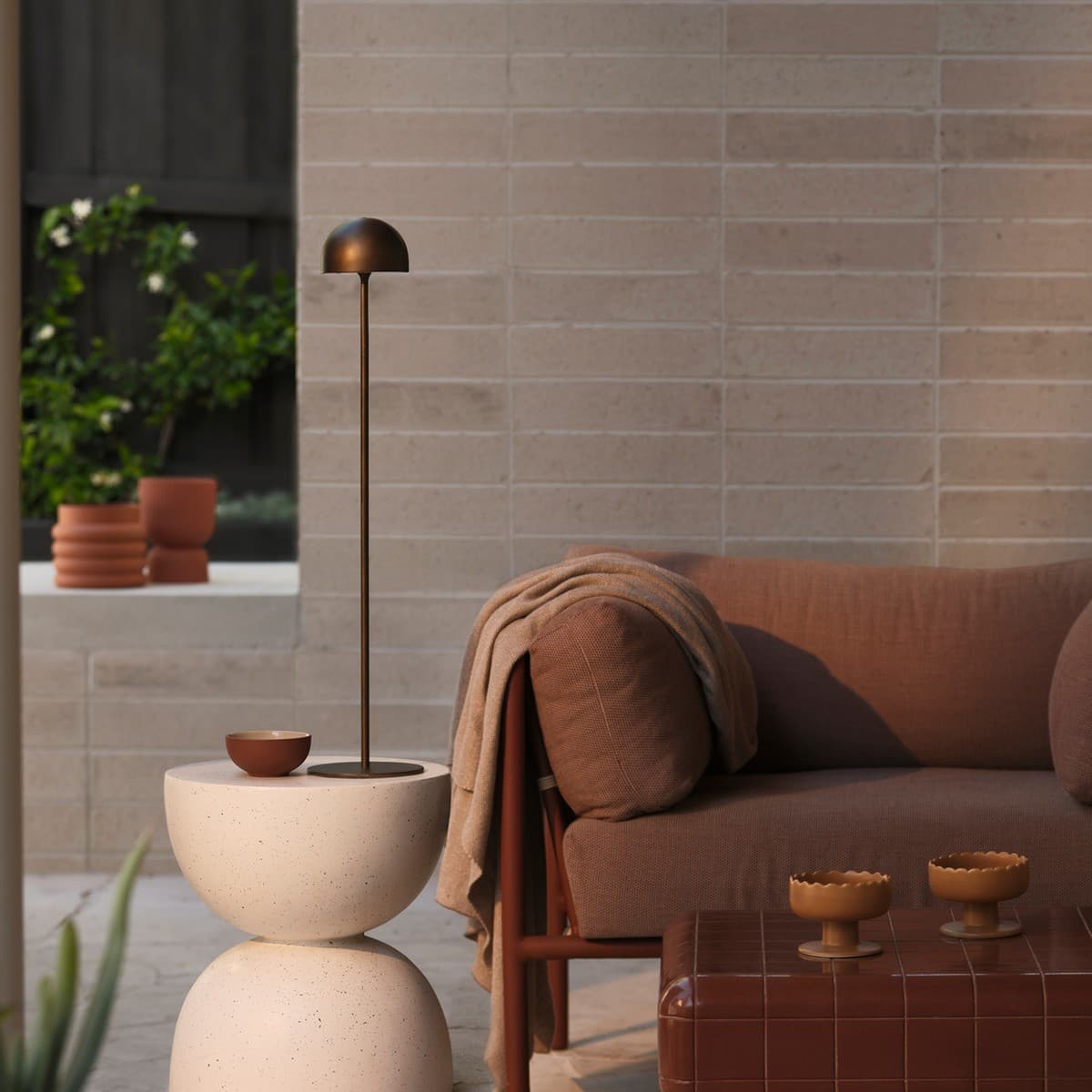 Lago Portable LED Convertible Lamp in Bronze Finish-img-5