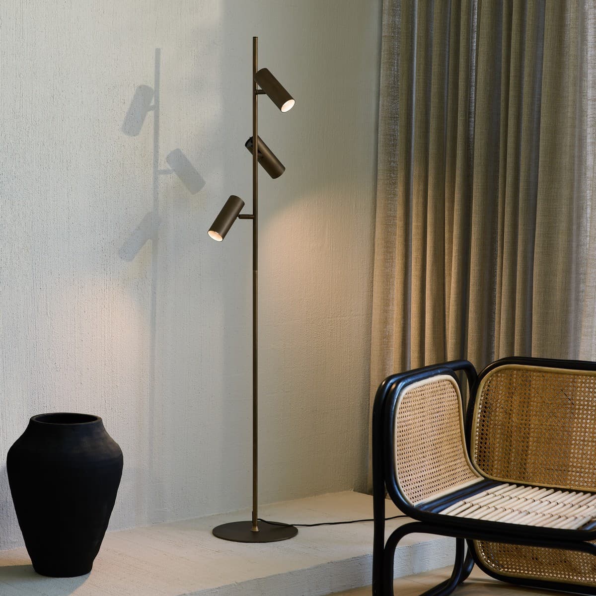 Nevada 3 Light Floor Lamp in Bronze-img-2