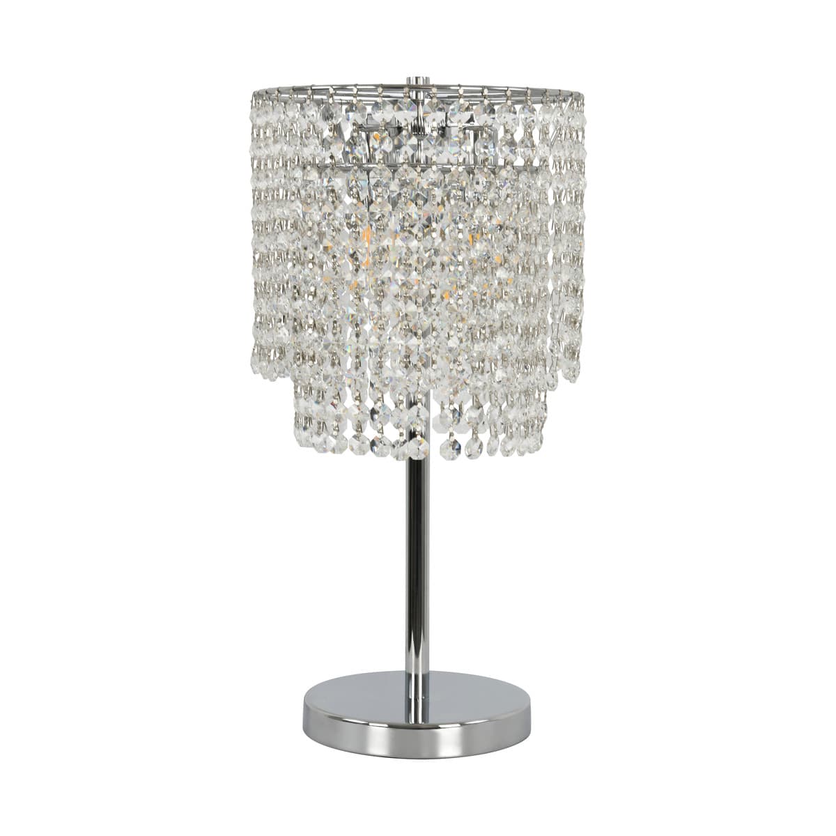 Sarita Crystal Table Lamp in Polished Chrome