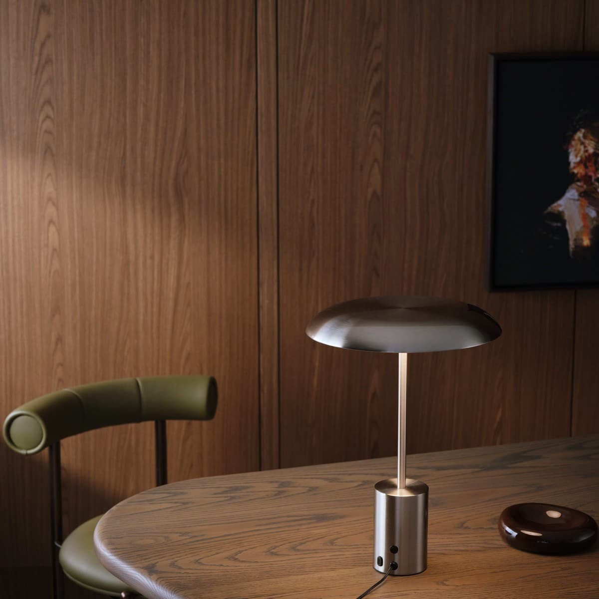 Smith II LED Table Lamp in Brushed Chrome-img-2
