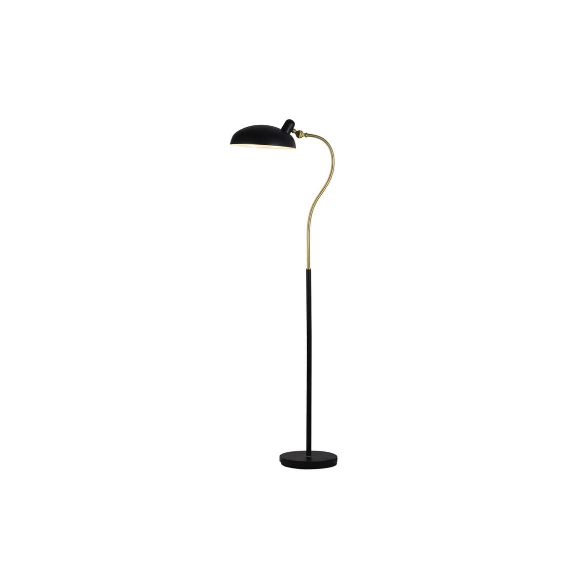 Yorke 1 Light Floor Lamp in Black/Brass-img-1