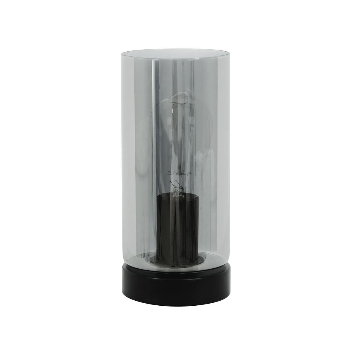 Touch Round Table Lamp in Black/Smoke-img-1