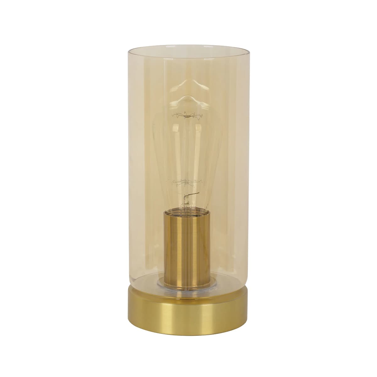 Touch Round Table Lamp in Brass/Amber-img-1