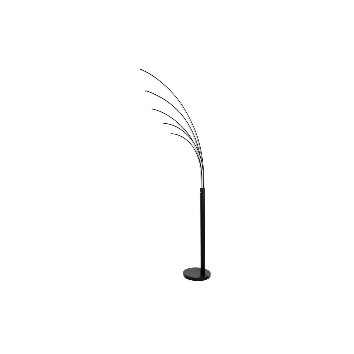 LEDlux Strata LED 5 Light Dimmable Floor Lamp in Black-img-1