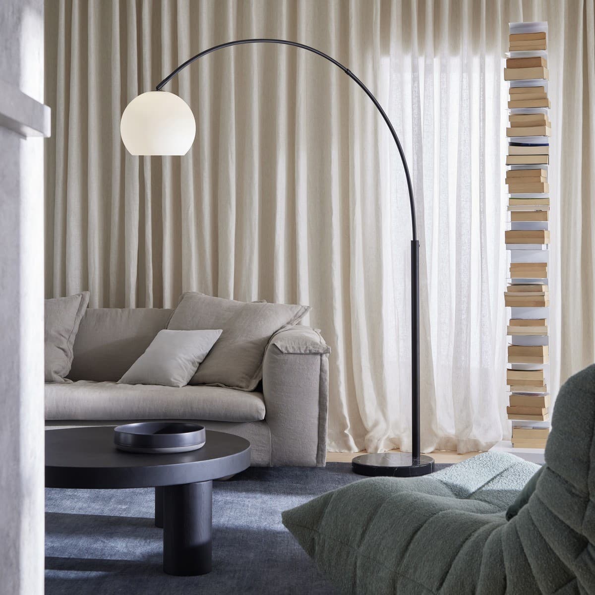 Bond 1 Light Floor Lamp in Black, Base Only-img-4