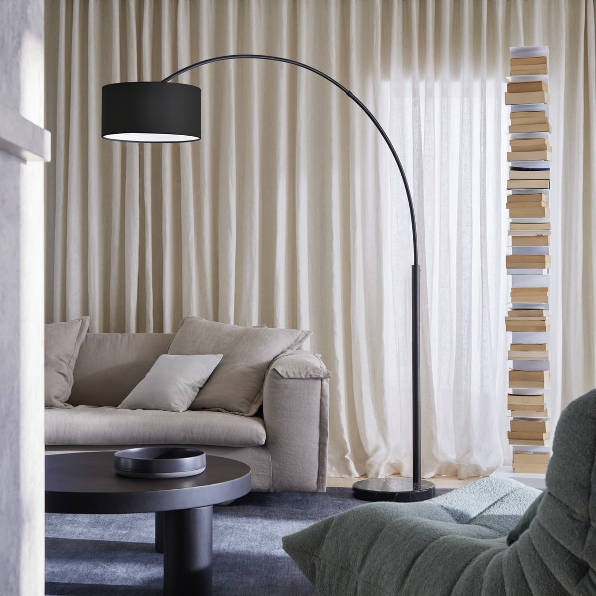 Bond 1 Light Floor Lamp in Black, Base Only-img-5