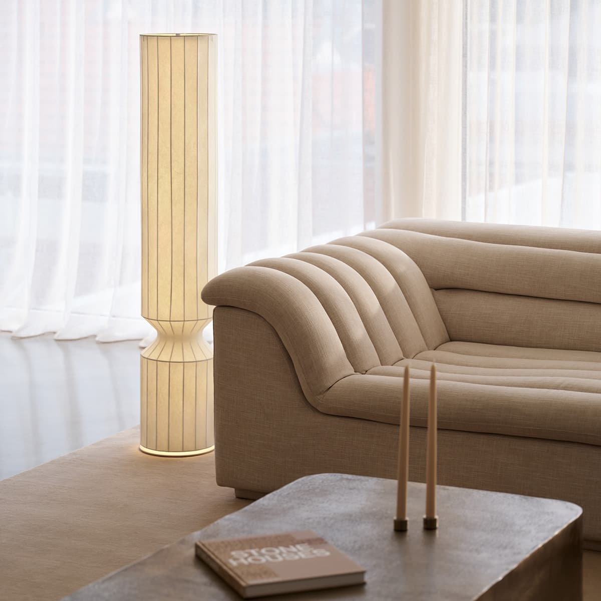 Samar 4 Light Floor Lamp in White-img-2