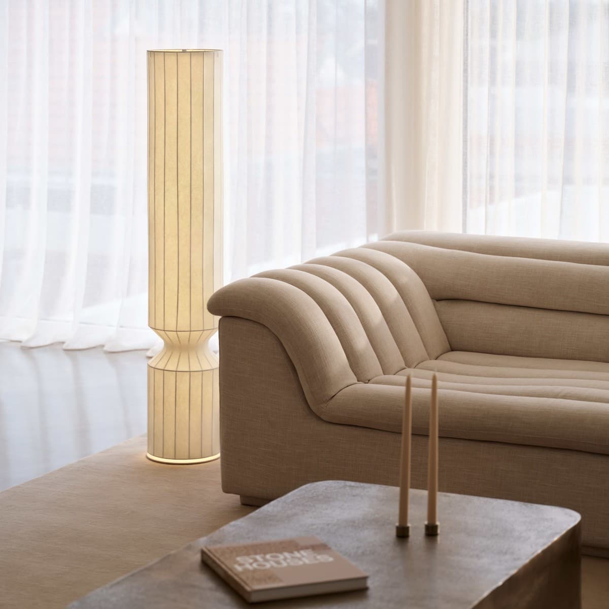 Samar 4 Light Floor Lamp in White-img-4