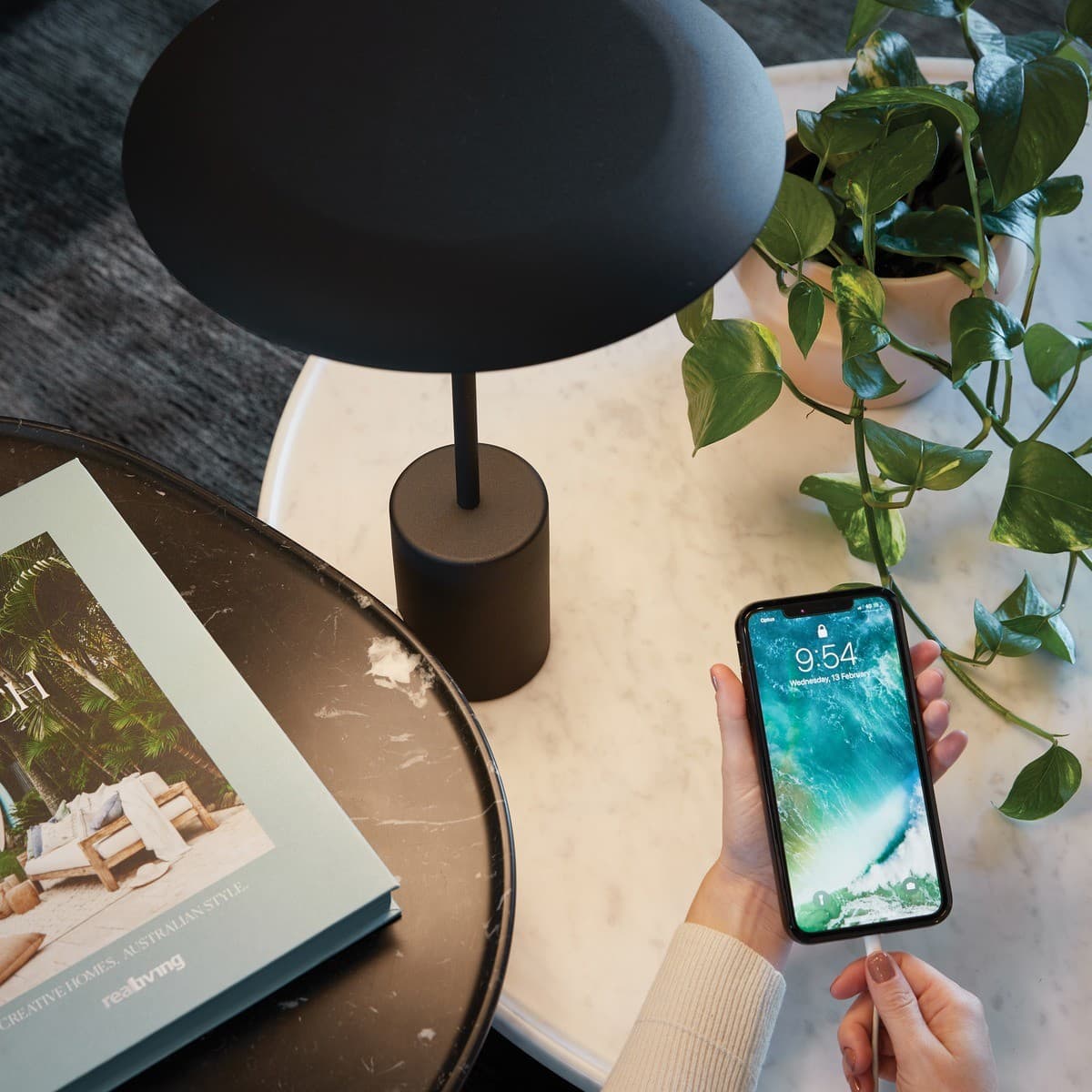 Smith LED Table Lamp with USB Port in Black-img-3