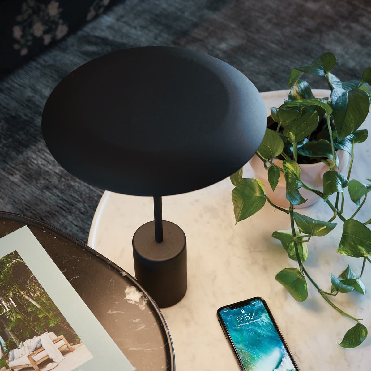 Smith LED Table Lamp with USB Port in Black-img-4