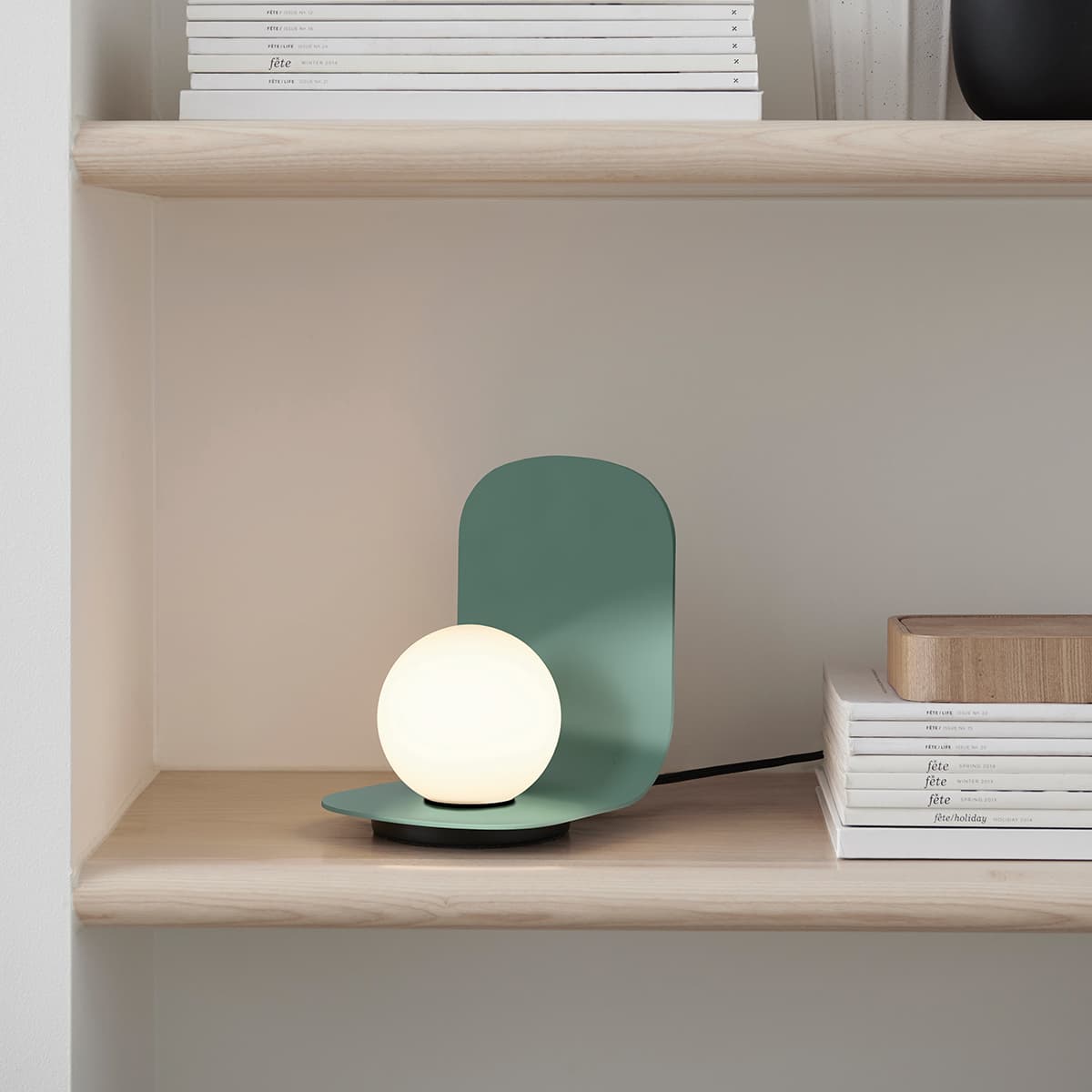 Attica 1 Light Table Lamp in Sage with Matte Glass Shade-img-2