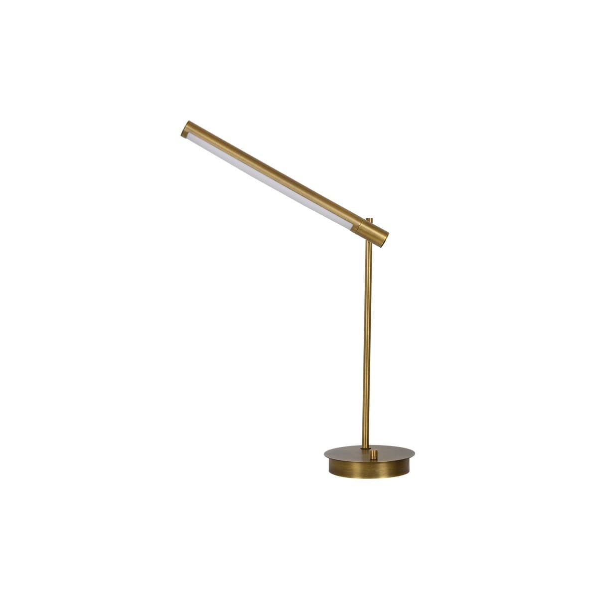 LEDlux Lennox LED Dimmable Table Lamp in Antique Brass with USB Port-img-1