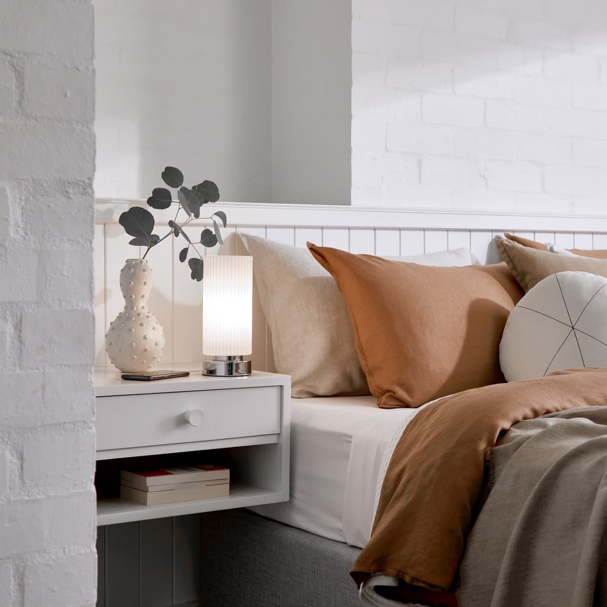 Curtis 1 Light Touch Table Lamp in Chrome with Opal Glass with USB 2 Pack-img-2