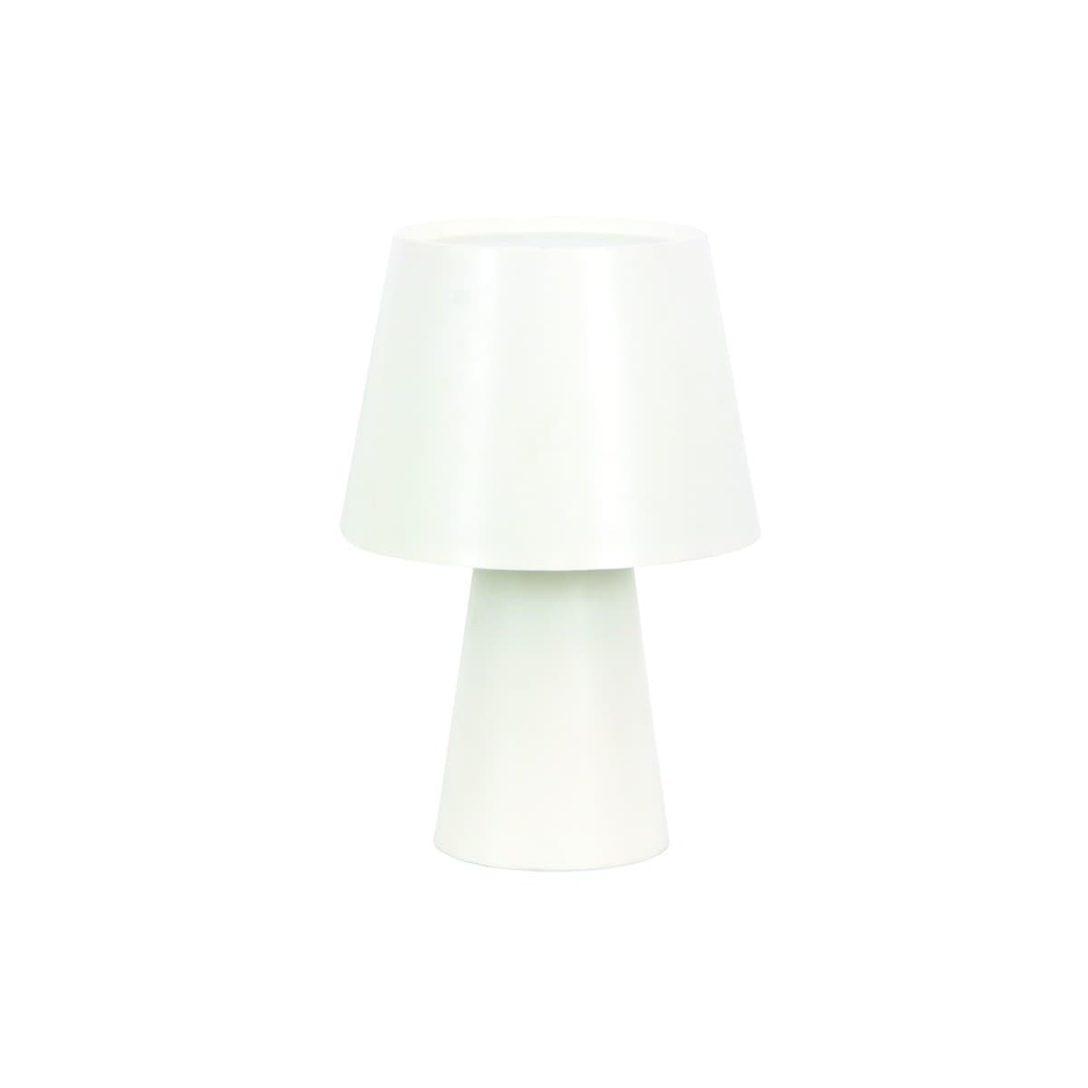 Harris 1 Light Table Lamp in White with Glass Diffuser