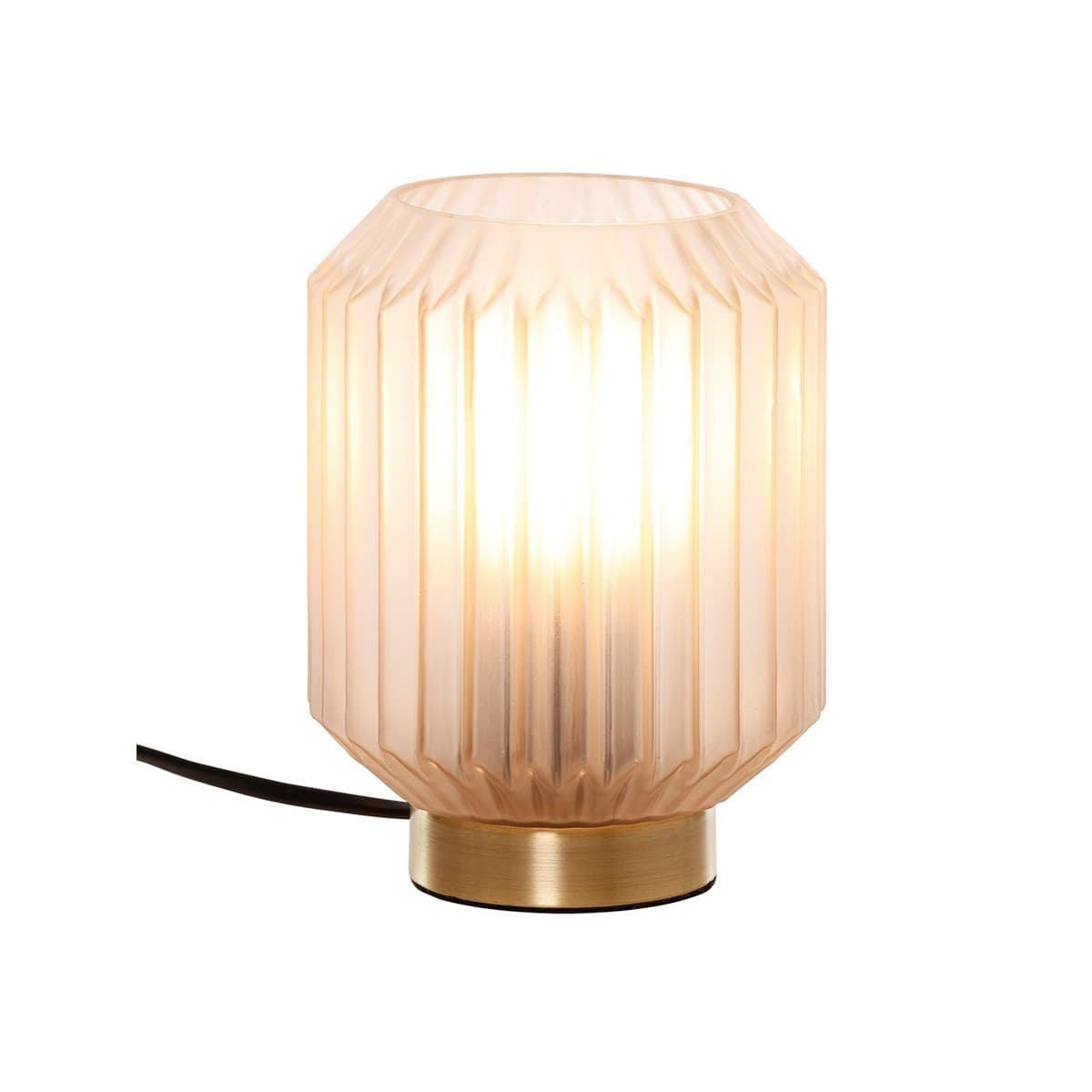 Clancy 1 Light Table Lamp in Brass with White Glass Shade-img-1