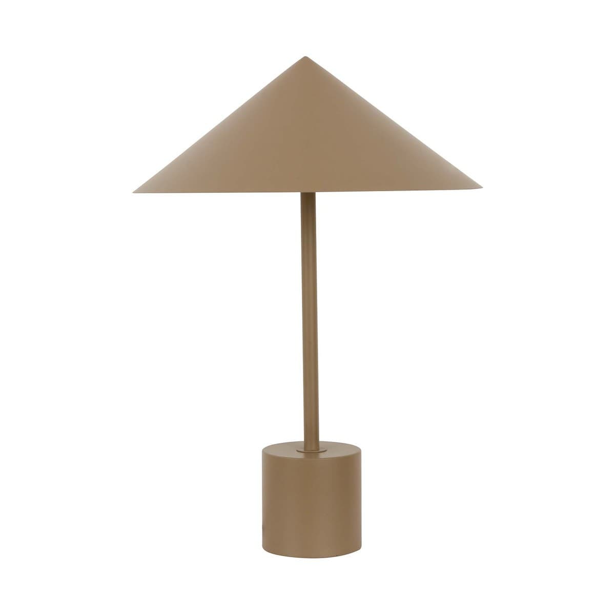 Margot 2 Light Table Lamp in Bisque with Metal Conical Shade