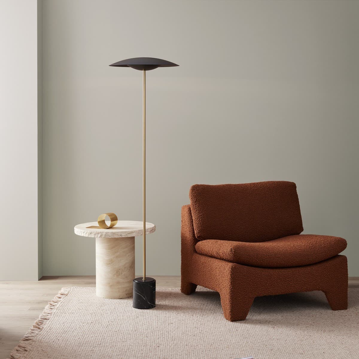 Loft 2 Light Floor Lamp in Black