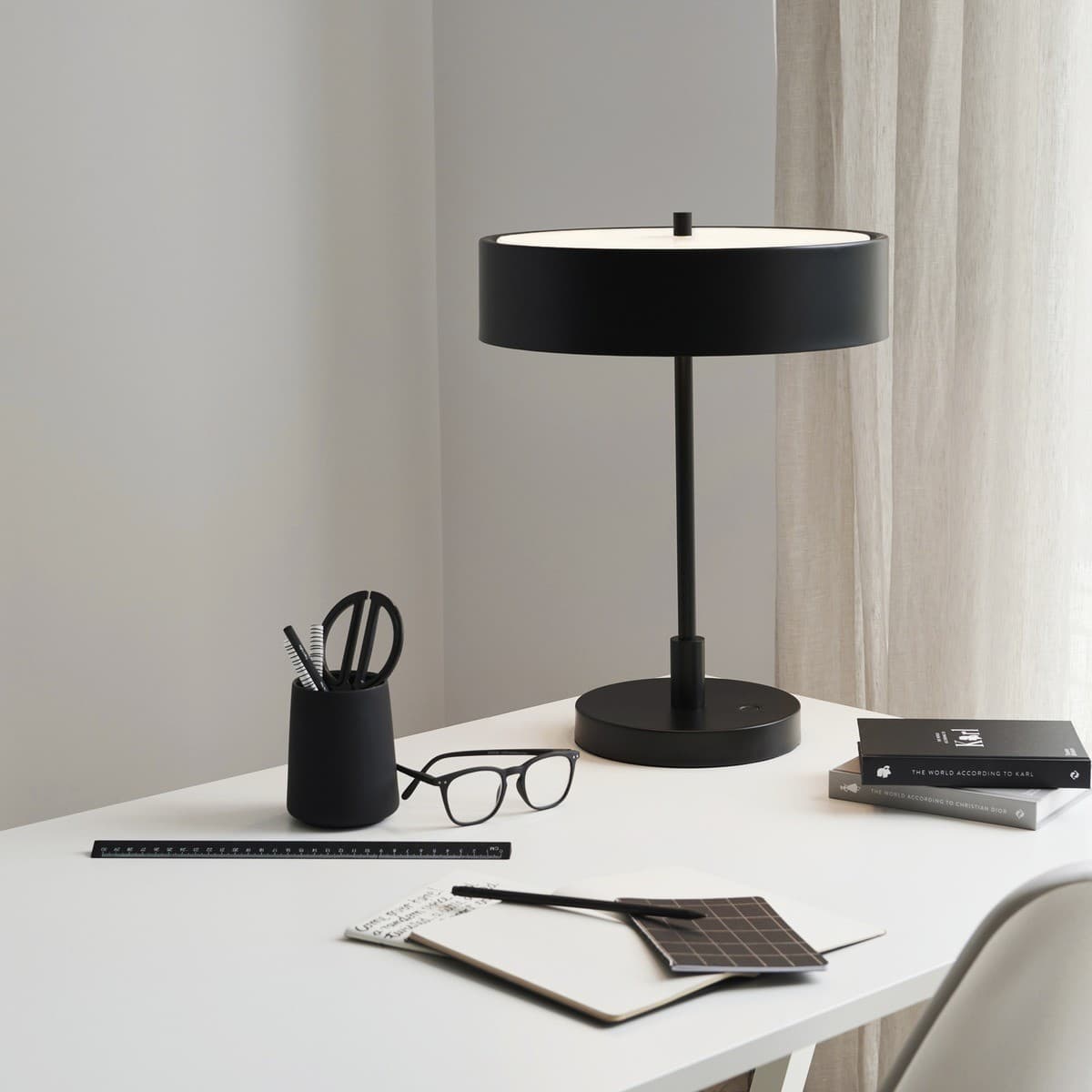 Marlowe 3 Light Touch Dimmable Table Lamp with USB Port in Black-img-2