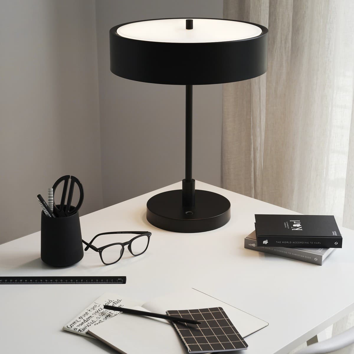 Marlowe 3 Light Touch Dimmable Table Lamp with USB Port in Black-img-4