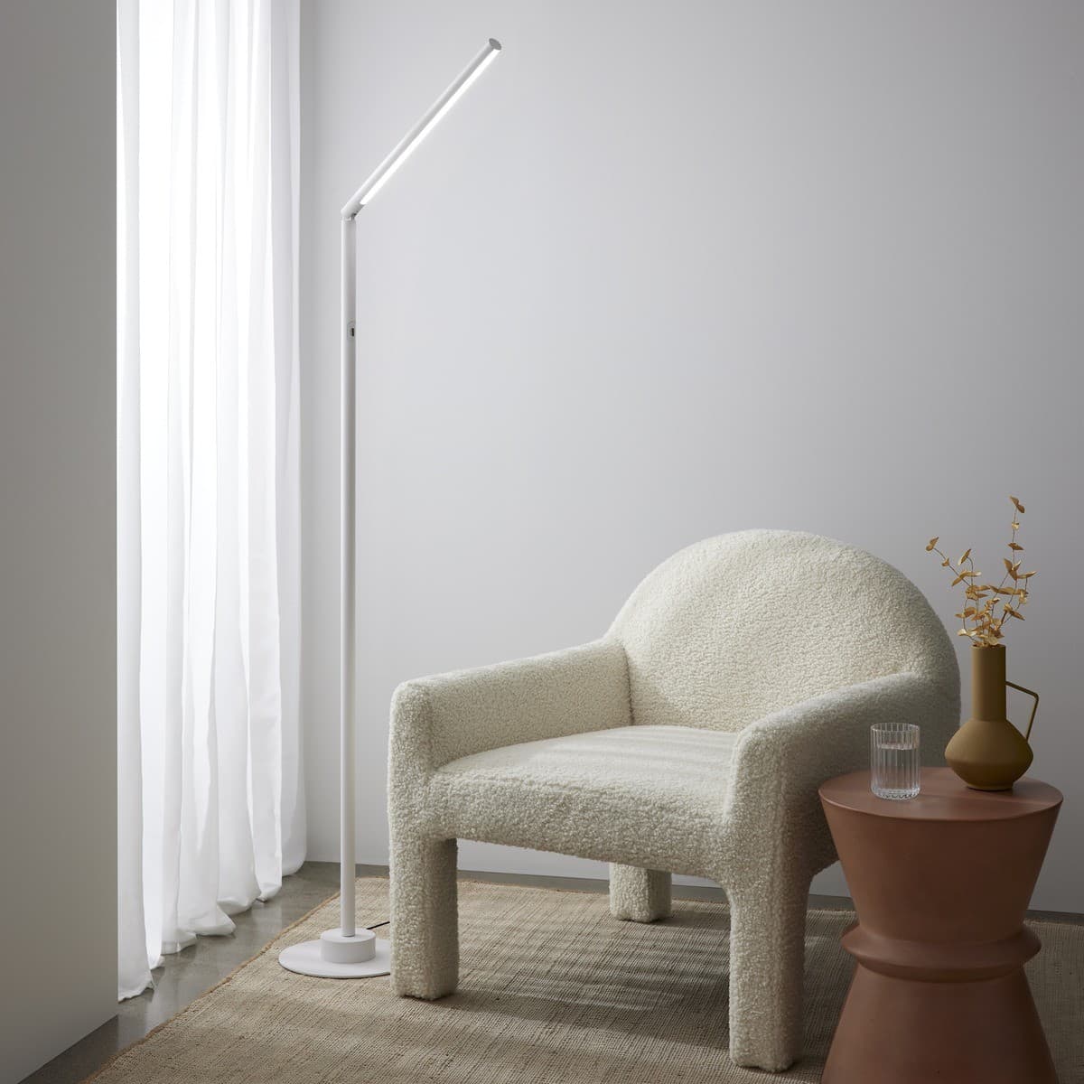 Lucci Connect Beam LED Smart Floor Lamp in White-img-2