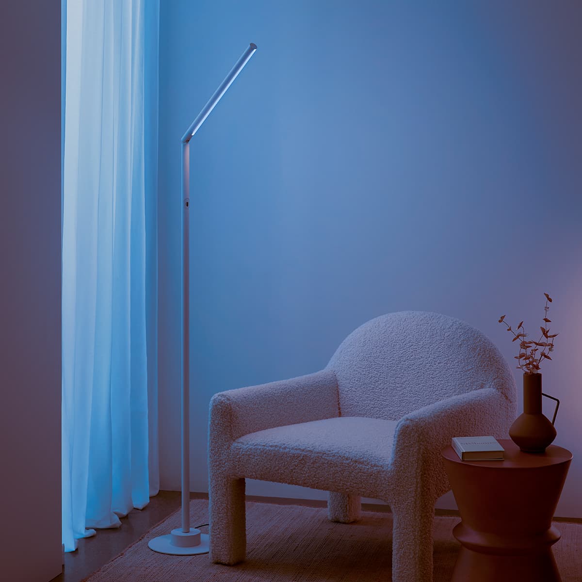 Lucci Connect Beam LED Smart Floor Lamp in White-img-8