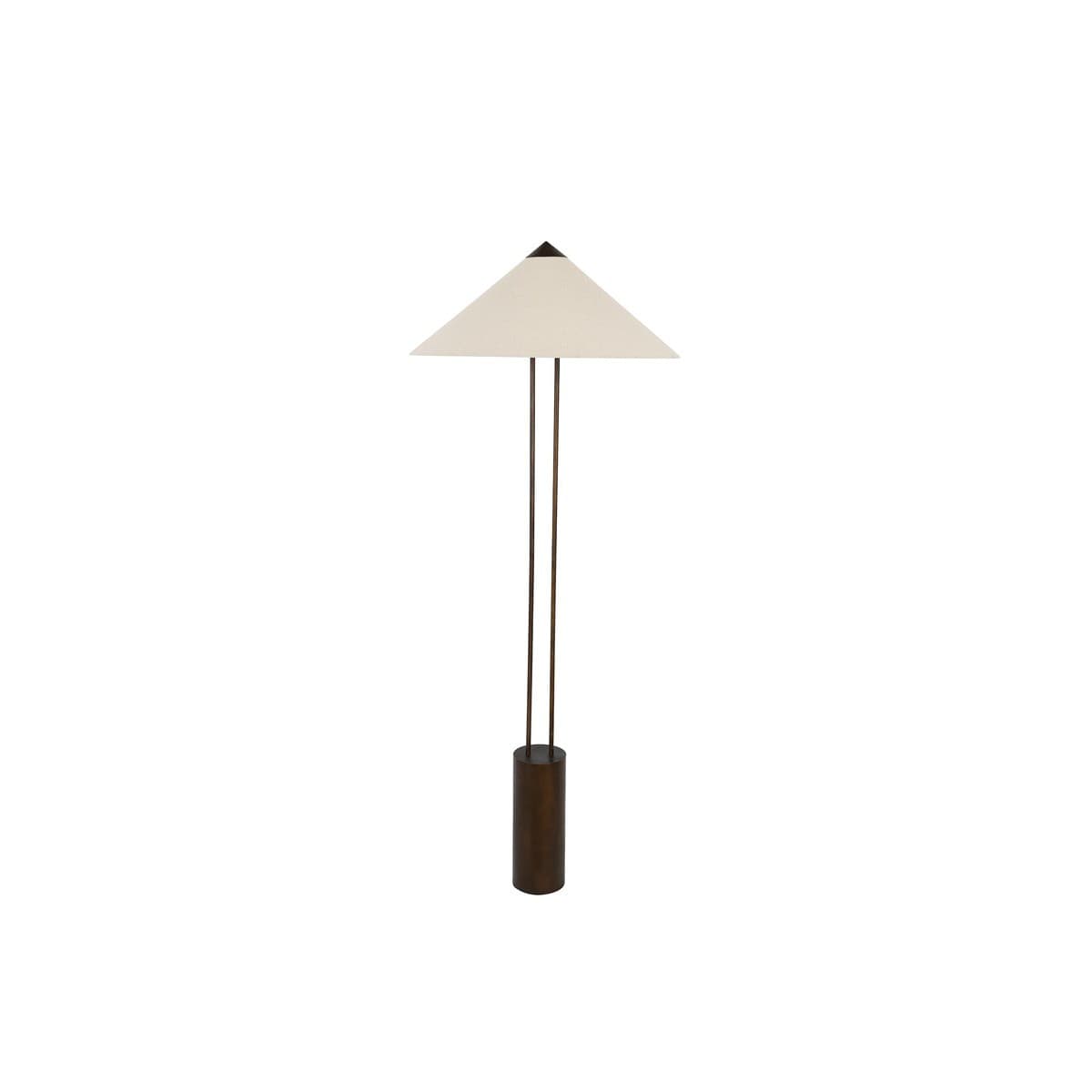 Jaxon 3 Light Floor Lamp in Bronze with Natural Linen Shade-img-1