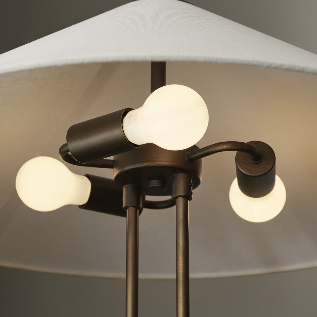 Jaxon 3 Light Floor Lamp in Bronze with Natural Linen Shade-img-5