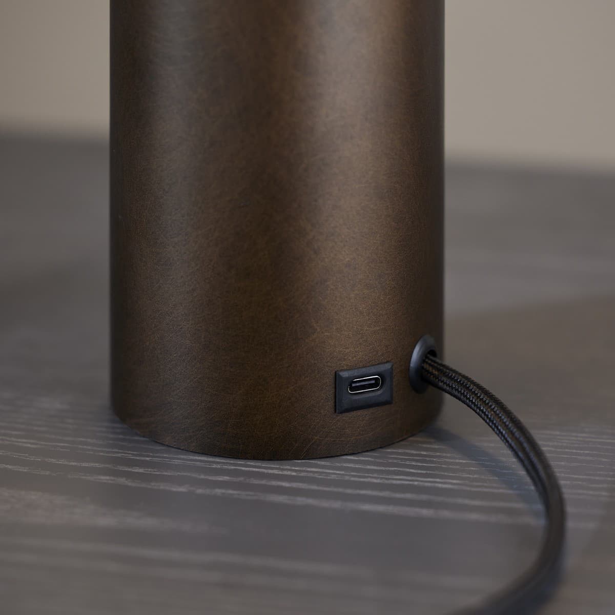 Jaxon 2 Light Touch Dimmable Table Lamp in Bronze with Natural Linen Shade, with USB-img-5