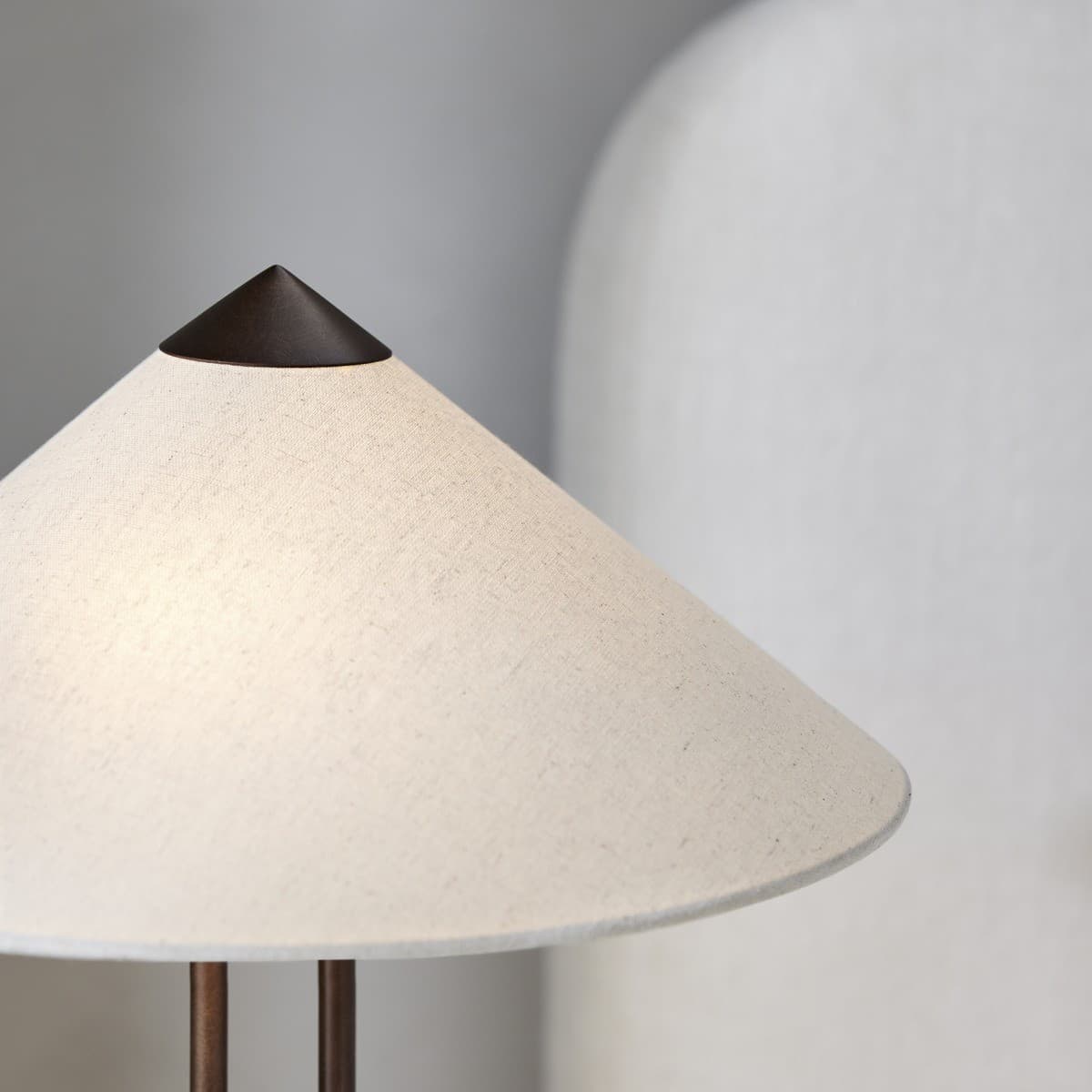 Jaxon 2 Light Touch Dimmable Table Lamp in Bronze with Natural Linen Shade, with USB-img-6