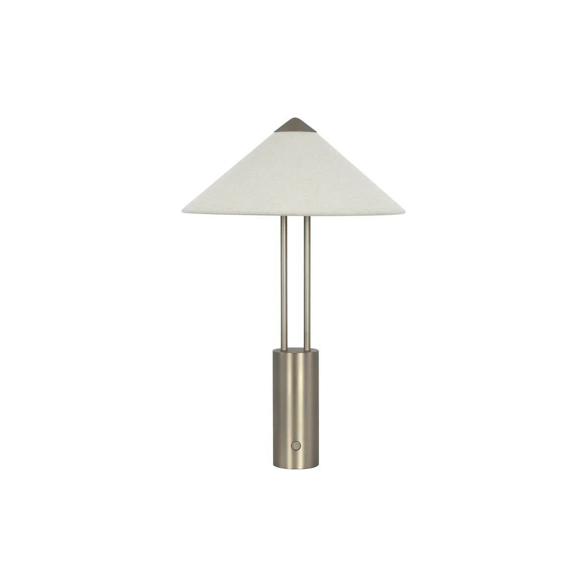 Jaxon 2 Light Touch Dimmable Table Lamp in Brushed Nickel with White Linen, with USB-img-1