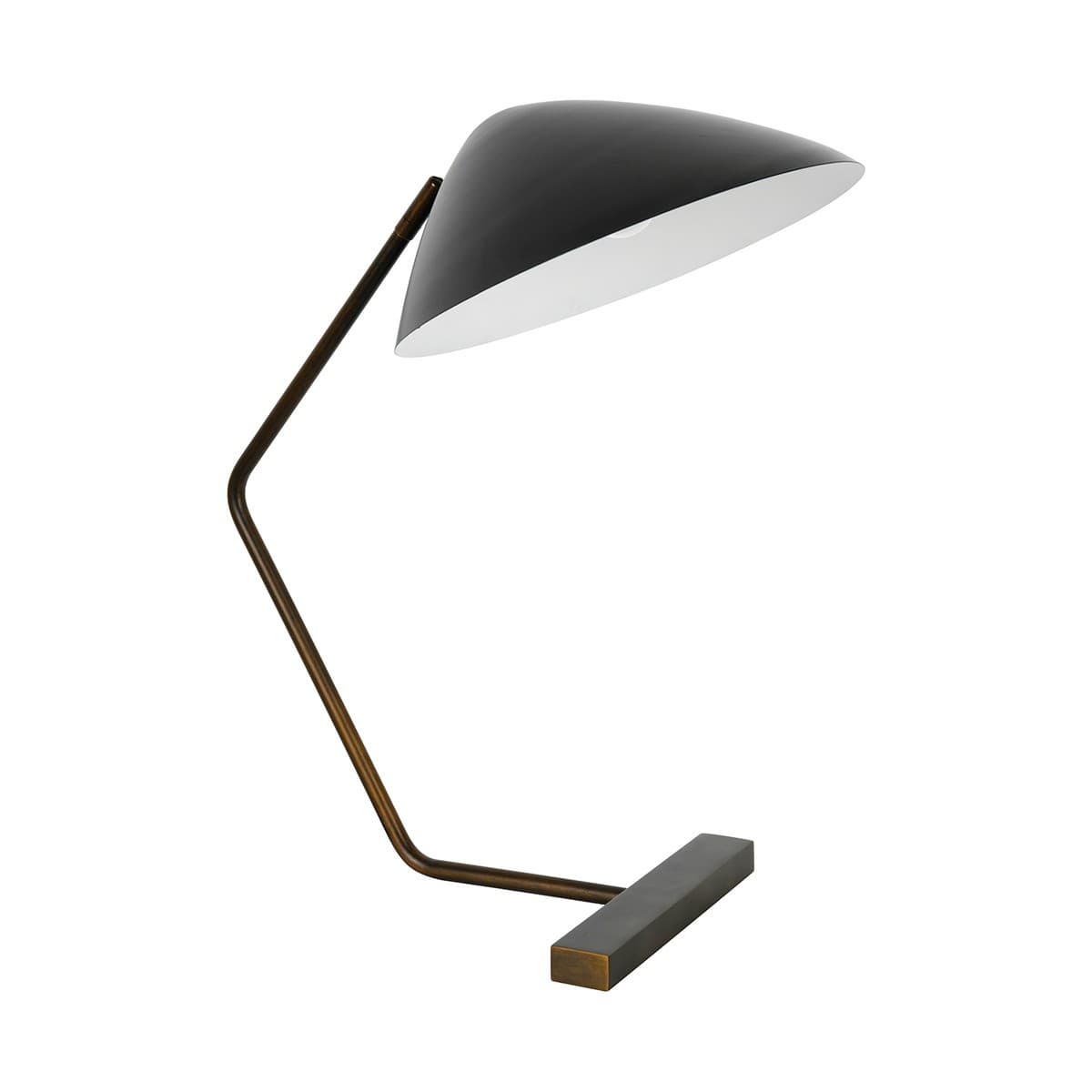 Wyatt 1 Light Table Lamp in Bronze with Black Shade-img-1
