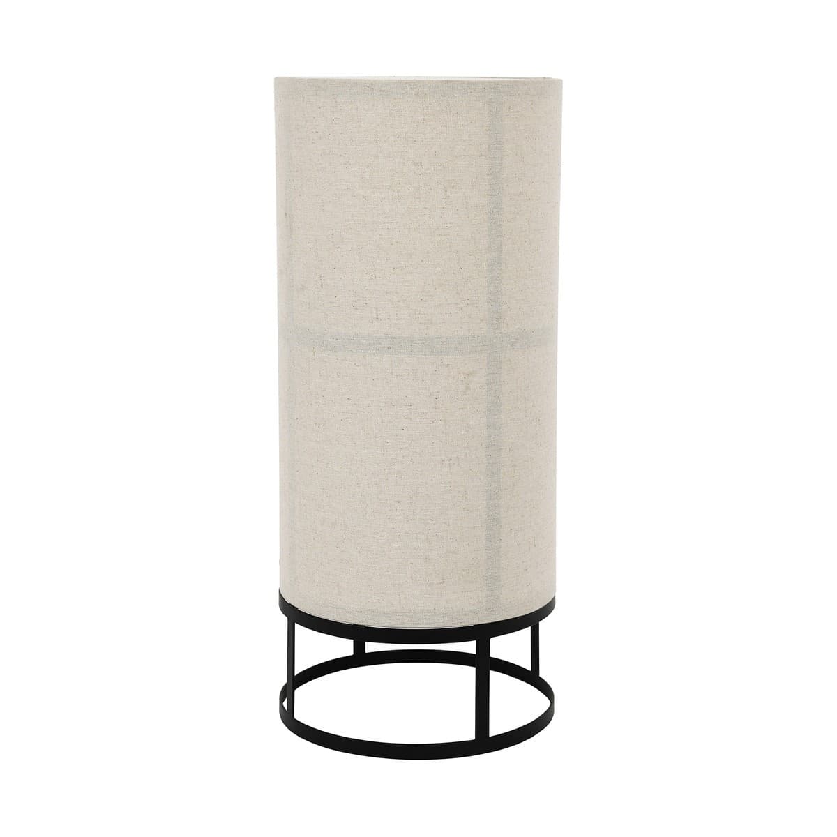 Hana 1 Light Table Lamp in Black with Natural Linen Shade-img-1