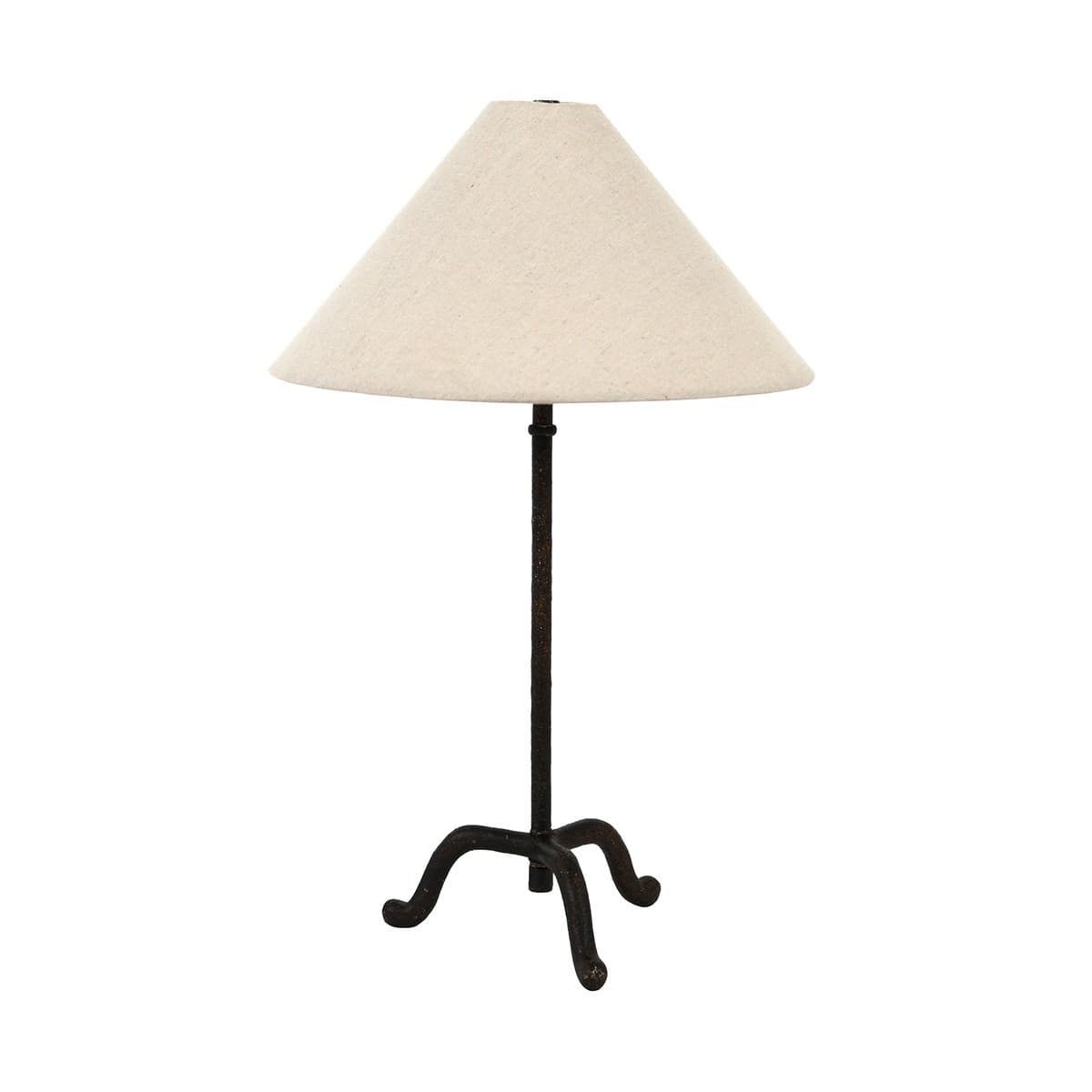 Santonio 2 Light Table Lamp in Rust with Natural Linen Shade-img-1